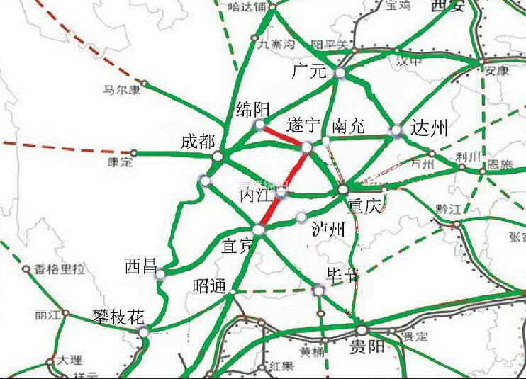 绵遂内宜城际铁路今年年底开建